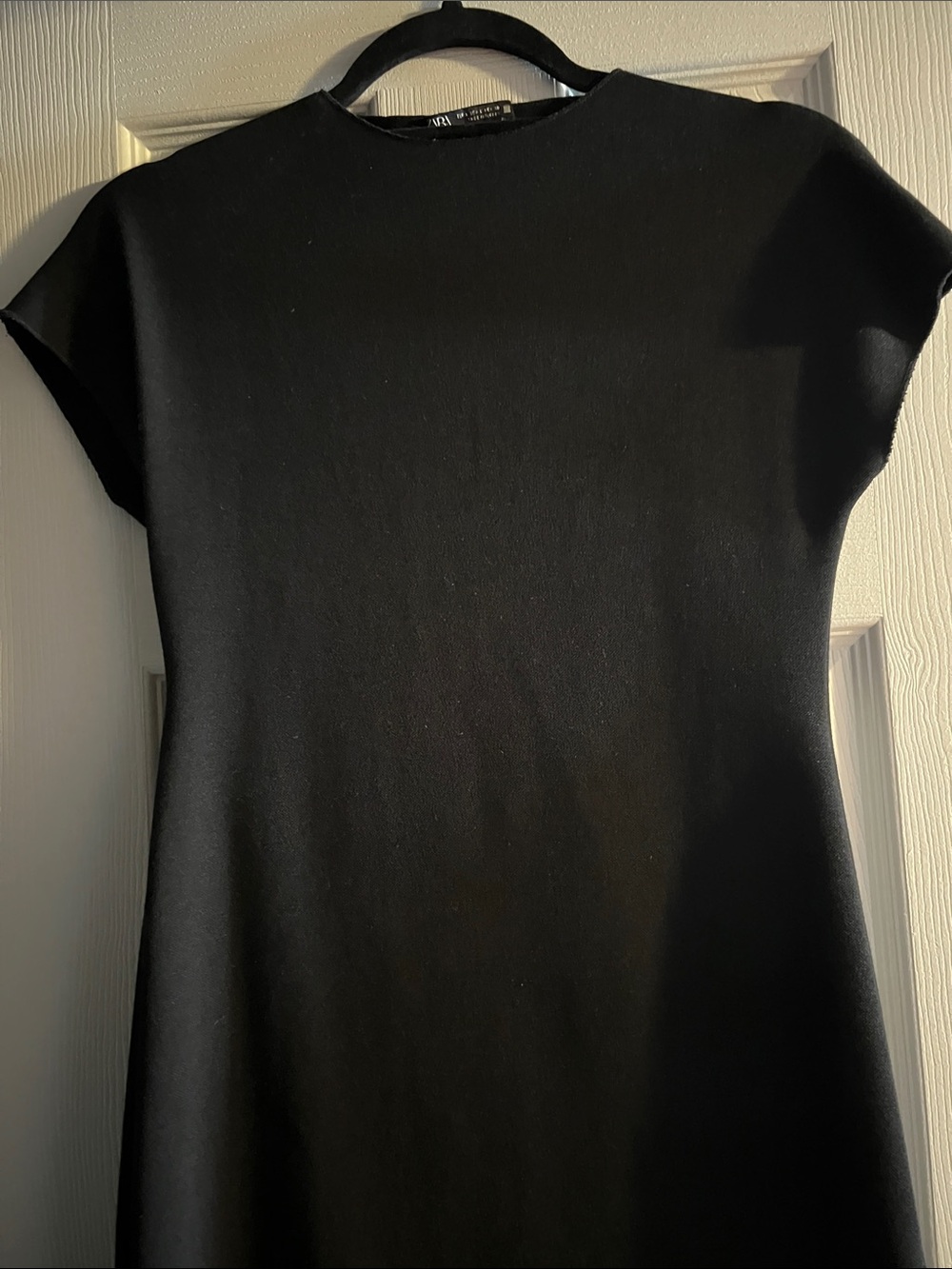 Zara Black SHORT STRETCH KNIT DRESS - Picture 4 of 4